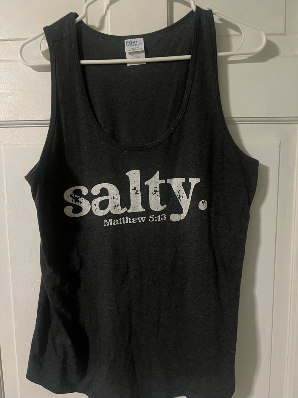 Salty Graphic Tank Top in Black
